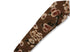 coffee brown with blush pink floral design cotton tie